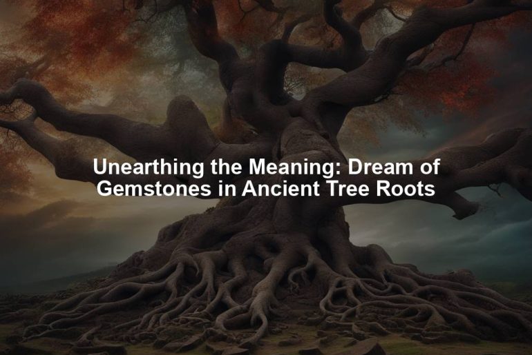 Unearthing the Meaning: Dream of Gemstones in Ancient Tree Roots