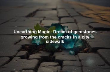 Unearthing Magic: Dream of gemstones growing from the cracks in a city sidewalk