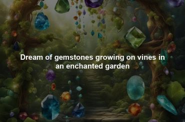 Dream of gemstones growing on vines in an enchanted garden