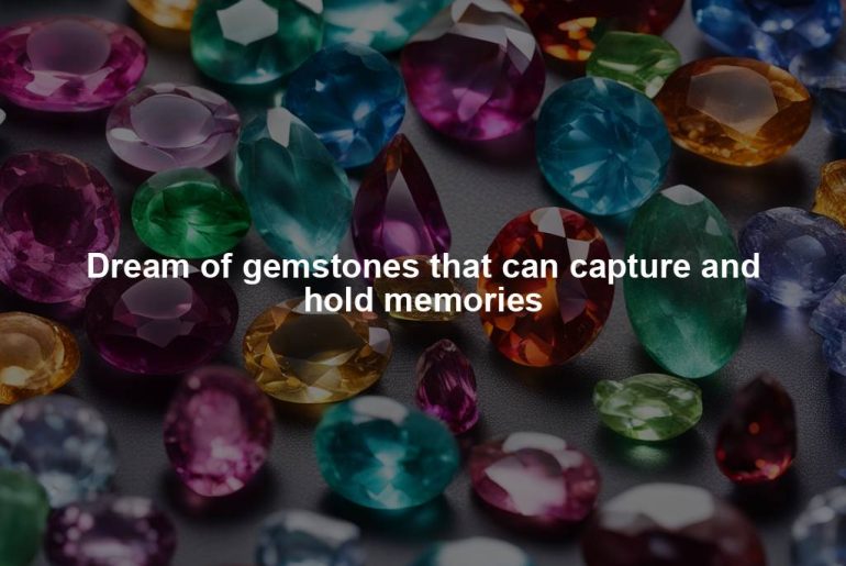 Dream of gemstones that can capture and hold memories