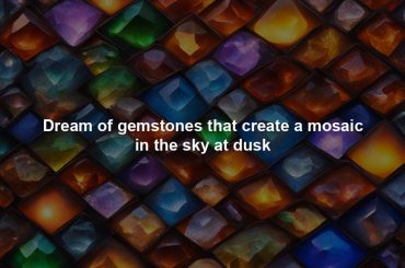 Dream of gemstones that create a mosaic in the sky at dusk