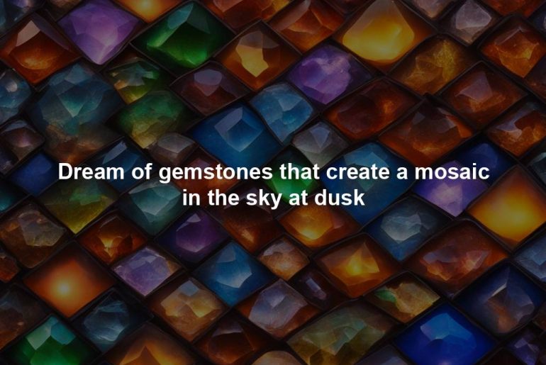 Dream of gemstones that create a mosaic in the sky at dusk