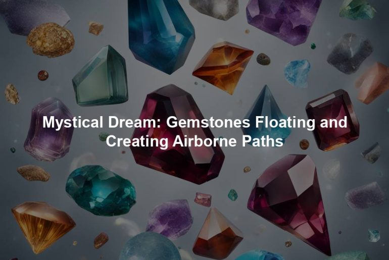 Mystical Dream: Gemstones Floating and Creating Airborne Paths