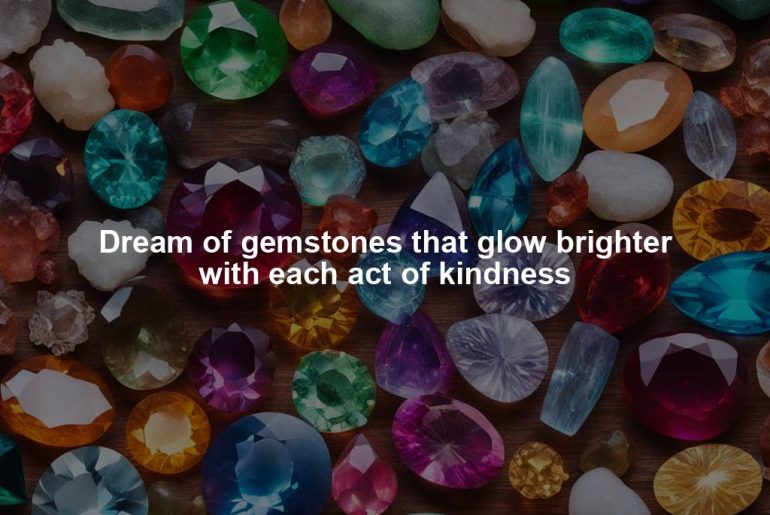 Dream of gemstones that glow brighter with each act of kindness