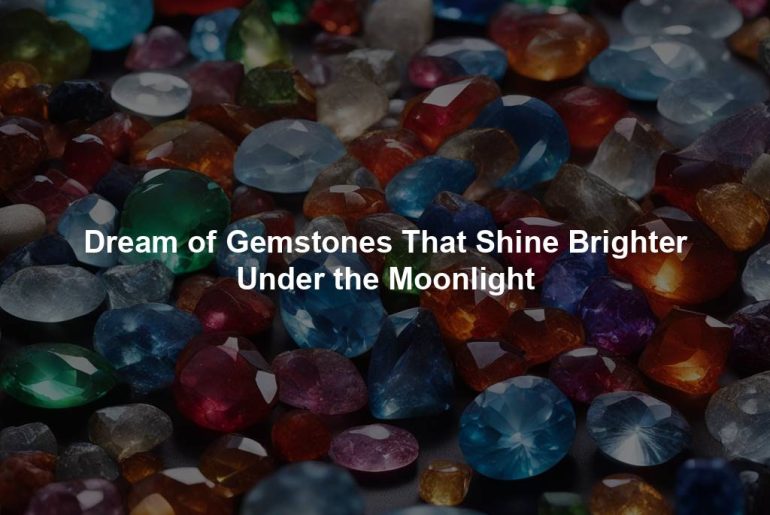 Dream of Gemstones That Shine Brighter Under the Moonlight