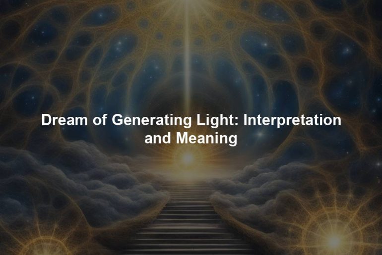 Dream of Generating Light: Interpretation and Meaning