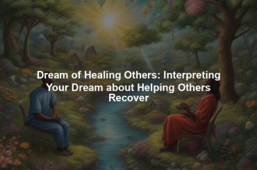 Dream of Healing Others: Interpreting Your Dream about Helping Others Recover