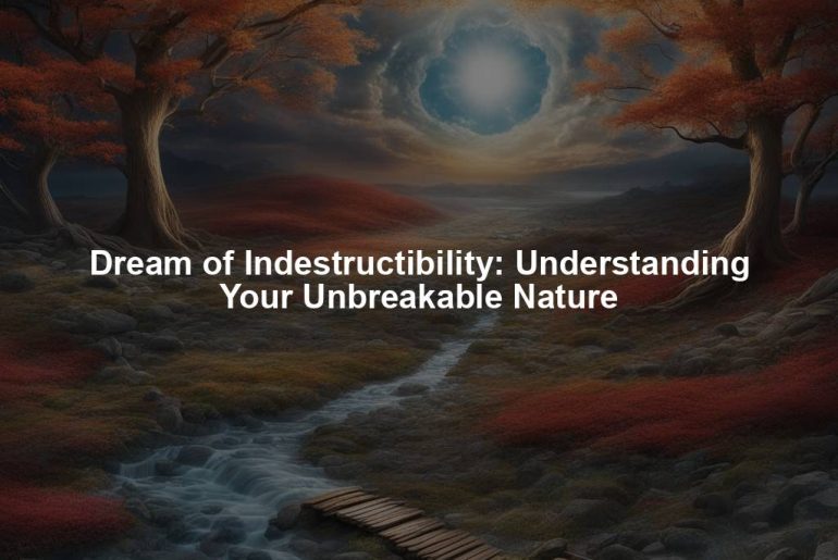 Dream of Indestructibility: Understanding Your Unbreakable Nature