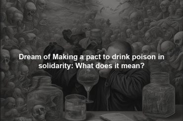 Dream of Making a pact to drink poison in solidarity: What does it mean?