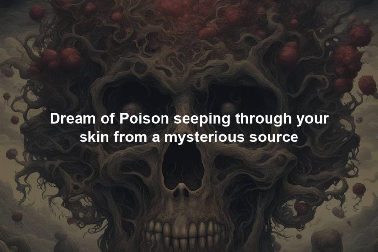 Dream of Poison seeping through your skin from a mysterious source