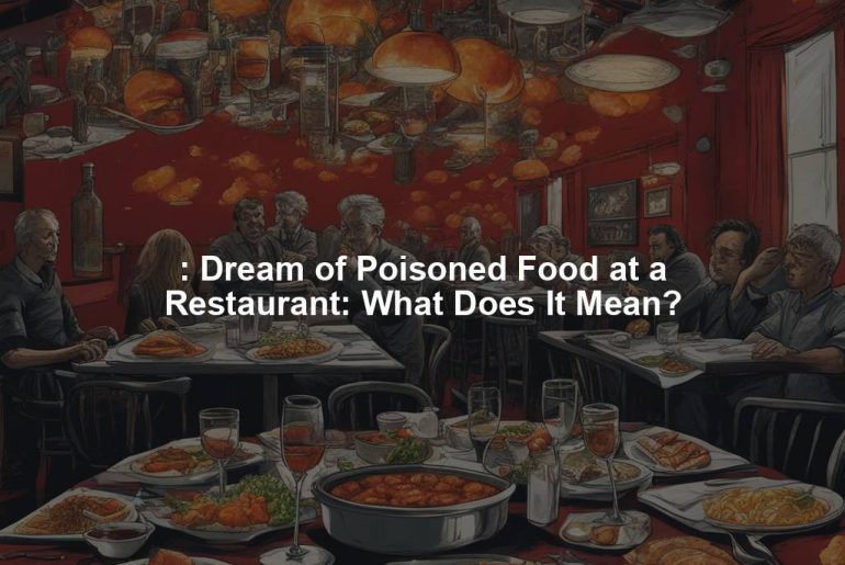 : Dream of Poisoned Food at a Restaurant: What Does It Mean?