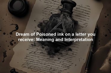 Dream of Poisoned ink on a letter you receive: Meaning and Interpretation