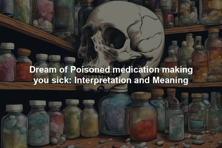 Dream of Poisoned medication making you sick: Interpretation and Meaning