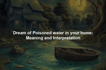 Dream of Poisoned water in your home: Meaning and Interpretation