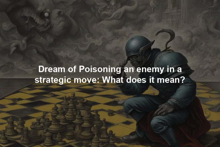 Dream of Poisoning an enemy in a strategic move: What does it mean?