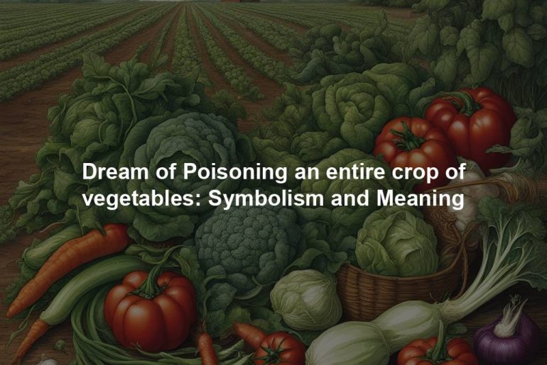 Dream of Poisoning an entire crop of vegetables: Symbolism and Meaning