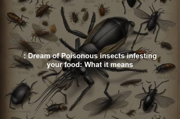 : Dream of Poisonous insects infesting your food: What it means