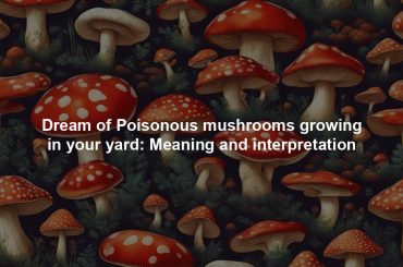 Dream of Poisonous mushrooms growing in your yard: Meaning and interpretation