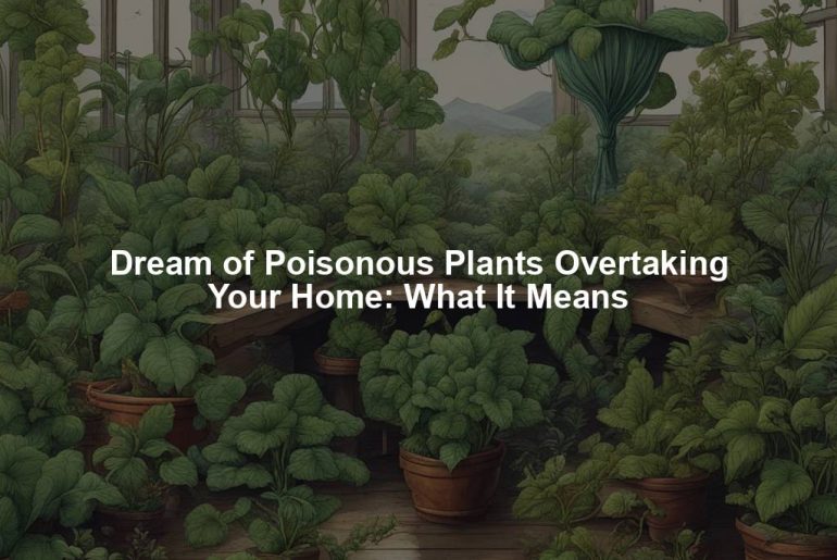 Dream of Poisonous Plants Overtaking Your Home: What It Means
