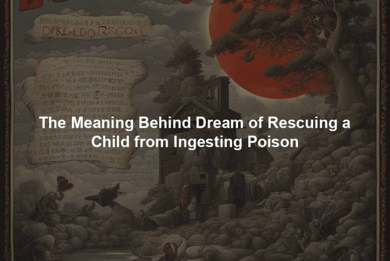 The Meaning Behind Dream of Rescuing a Child from Ingesting Poison