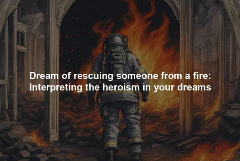 Dream of rescuing someone from a fire: Interpreting the heroism in your dreams
