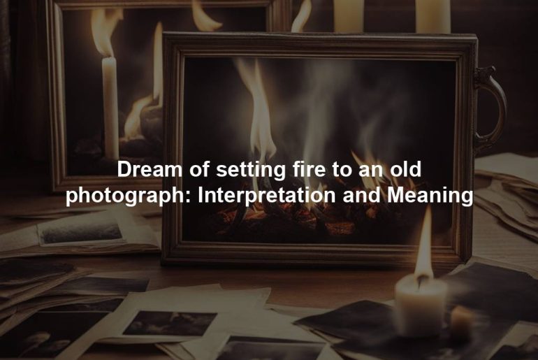 Dream of setting fire to an old photograph: Interpretation and Meaning