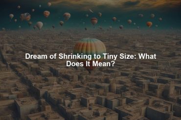 Dream of Shrinking to Tiny Size: What Does It Mean?