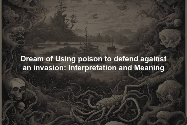 Dream of Using poison to defend against an invasion: Interpretation and Meaning