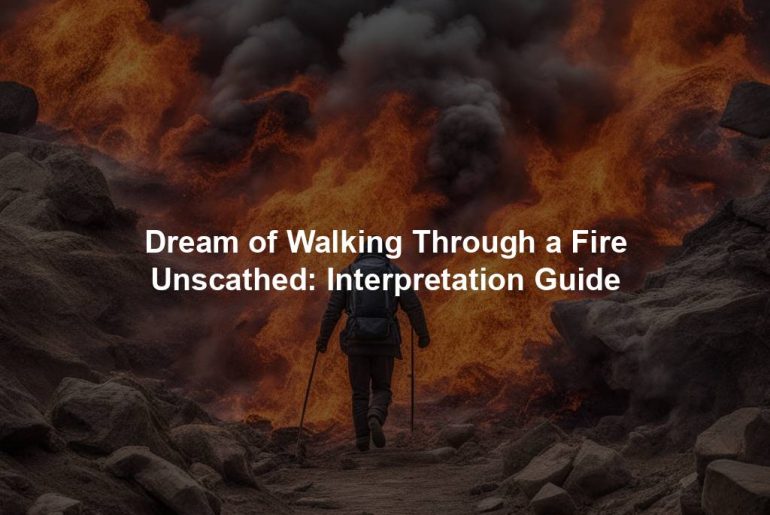 Dream of Walking Through a Fire Unscathed: Interpretation Guide