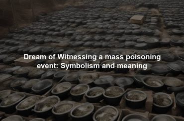 Dream of Witnessing a mass poisoning event: Symbolism and meaning