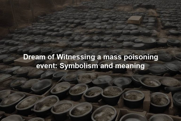 Dream of Witnessing a mass poisoning event: Symbolism and meaning