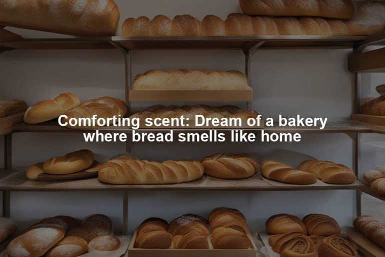 Comforting scent: Dream of a bakery where bread smells like home