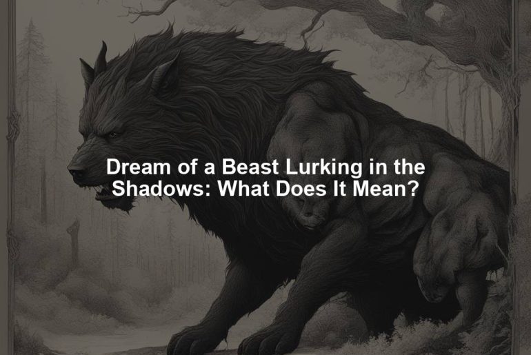 Dream of a Beast Lurking in the Shadows: What Does It Mean?