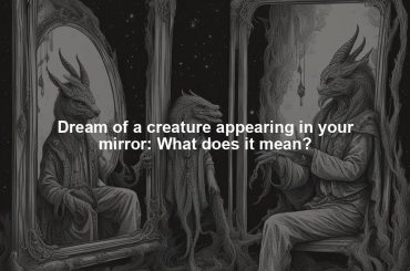 Dream of a creature appearing in your mirror: What does it mean?