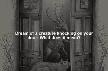 Dream of a creature knocking on your door: What does it mean?