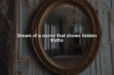 Dream of a mirror that shows hidden truths