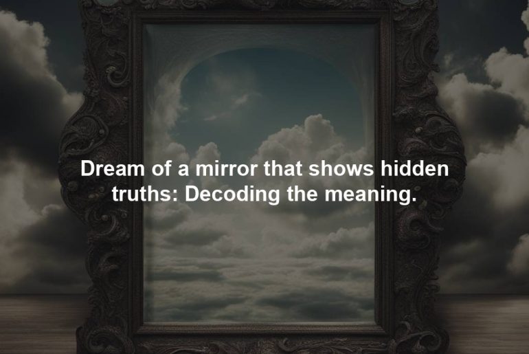 Dream of a mirror that shows hidden truths: Decoding the meaning.