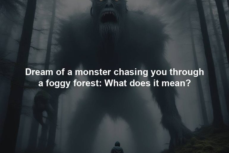 Dream of a monster chasing you through a foggy forest: What does it mean?