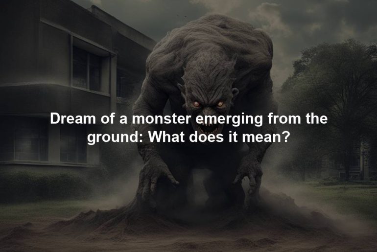 Dream of a monster emerging from the ground: What does it mean?