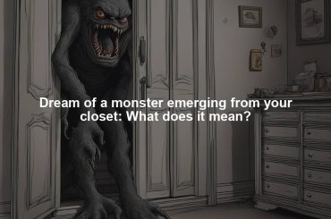 Dream of a monster emerging from your closet: What does it mean?