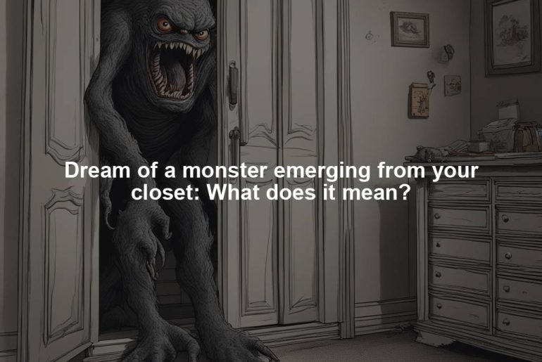 Dream of a monster emerging from your closet: What does it mean?