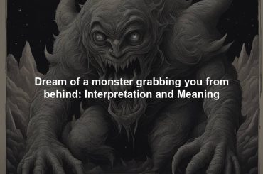 Dream of a monster grabbing you from behind: Interpretation and Meaning