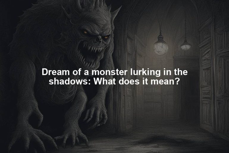 Dream of a monster lurking in the shadows: What does it mean?