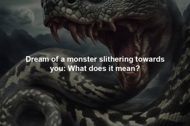 Dream of a monster slithering towards you: What does it mean?