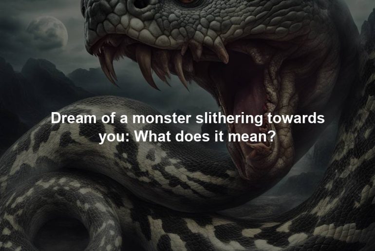 Dream of a monster slithering towards you: What does it mean?