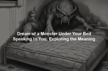 Dream of a Monster Under Your Bed Speaking to You: Exploring the Meaning