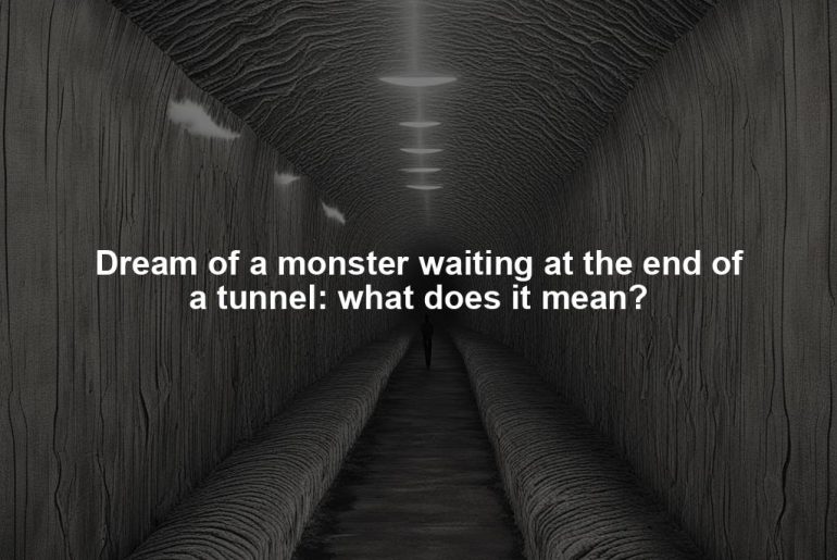 Dream of a monster waiting at the end of a tunnel: what does it mean?