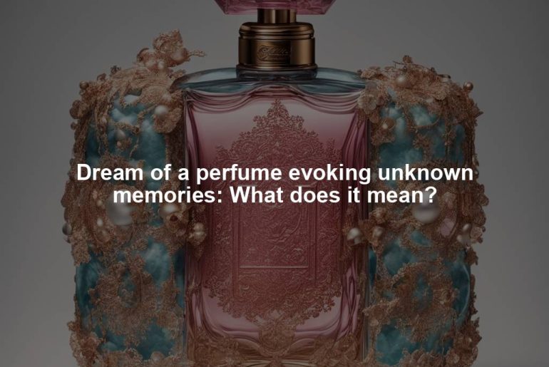 Dream of a perfume evoking unknown memories: What does it mean?