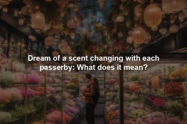 Dream of a scent changing with each passerby: What does it mean?