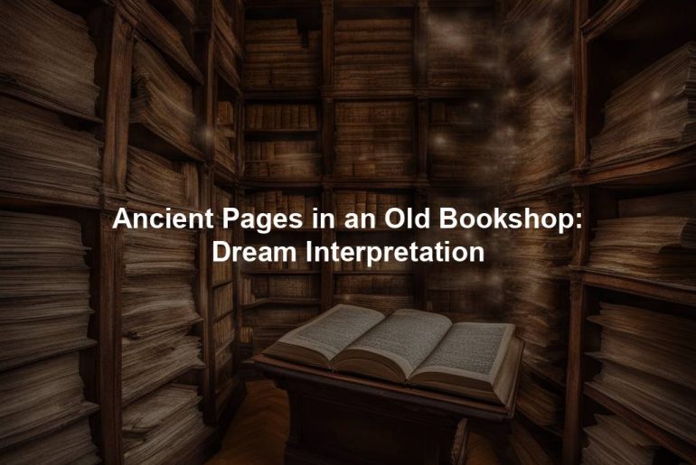 Ancient Pages in an Old Bookshop: Dream Interpretation